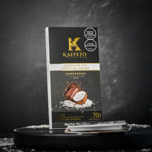 10 Barras de Chocolate con Coco, Sal Marina y Ganoderma Lucidum