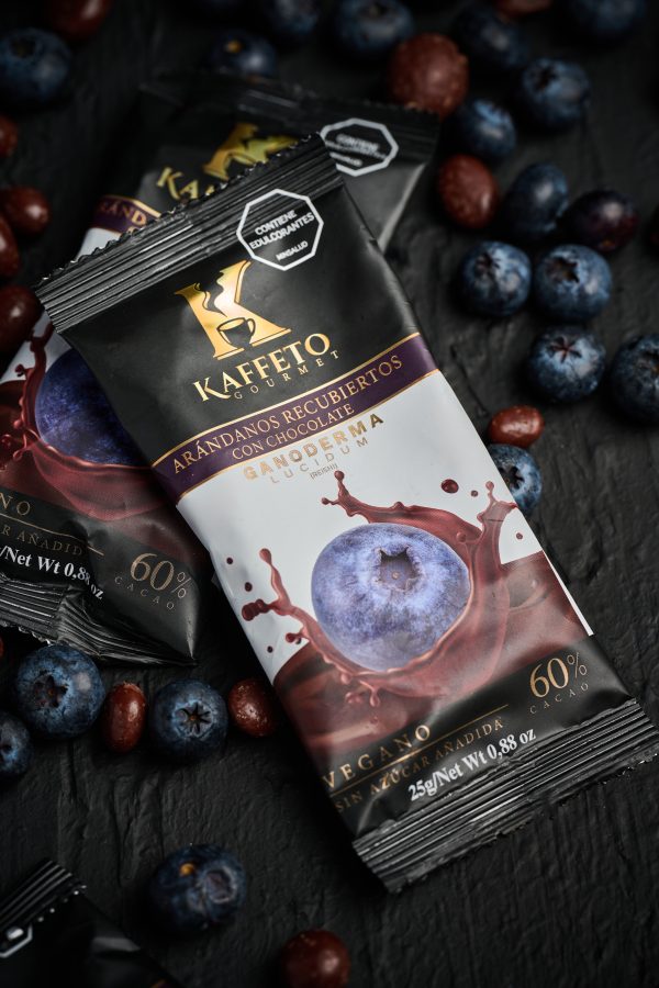 10 Snack de Arándanos con Reishi Chocolate Premium Sin Azúcar