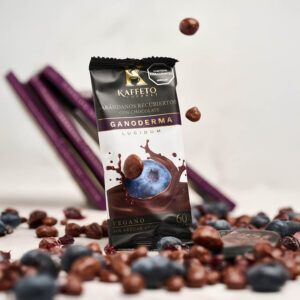 5 Paquetes de Snack Arándanos recubiertos con chocolate y Ganoderma Lucidum (Reishi)